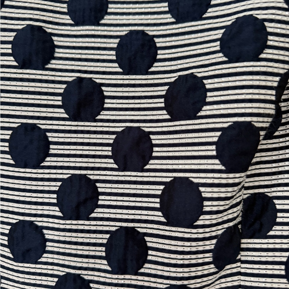 Tahari by Arthur Levine Navy Polka Dot Sleeveless a-line Dress in size 4 - Picture 2 of 13